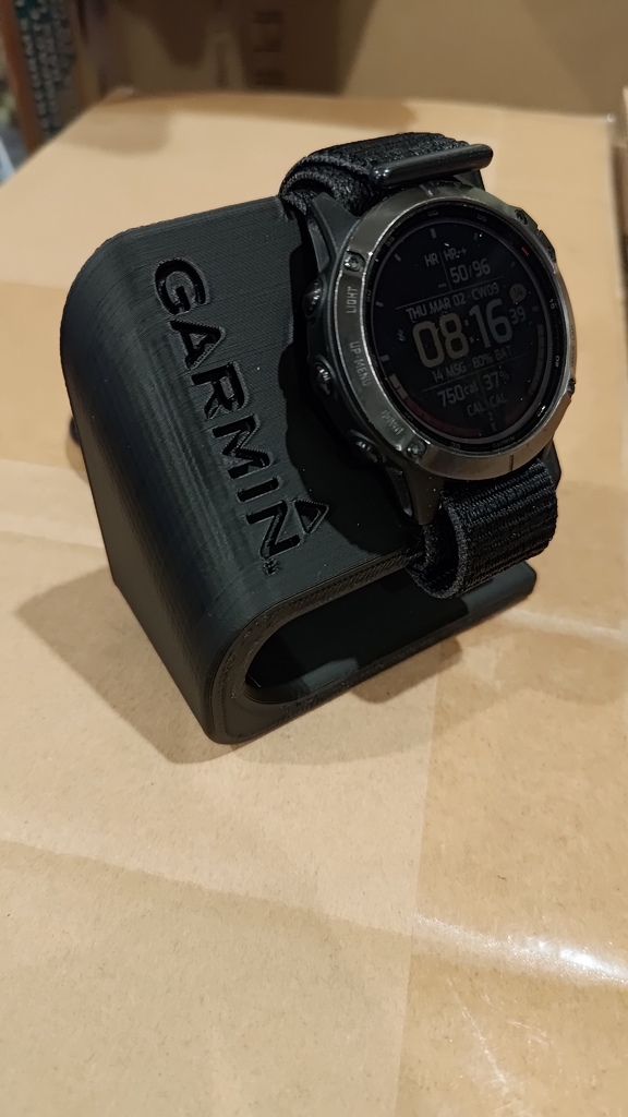 Garmin watch charging station-left with Logo