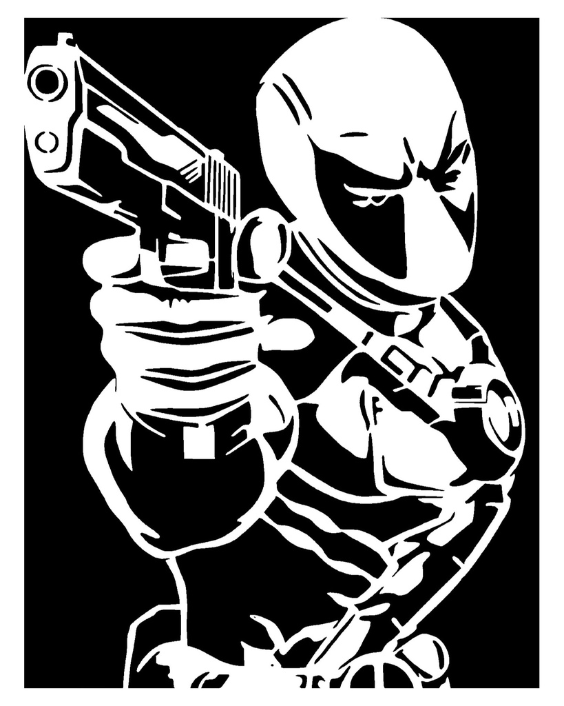 Deadpool stencil 25