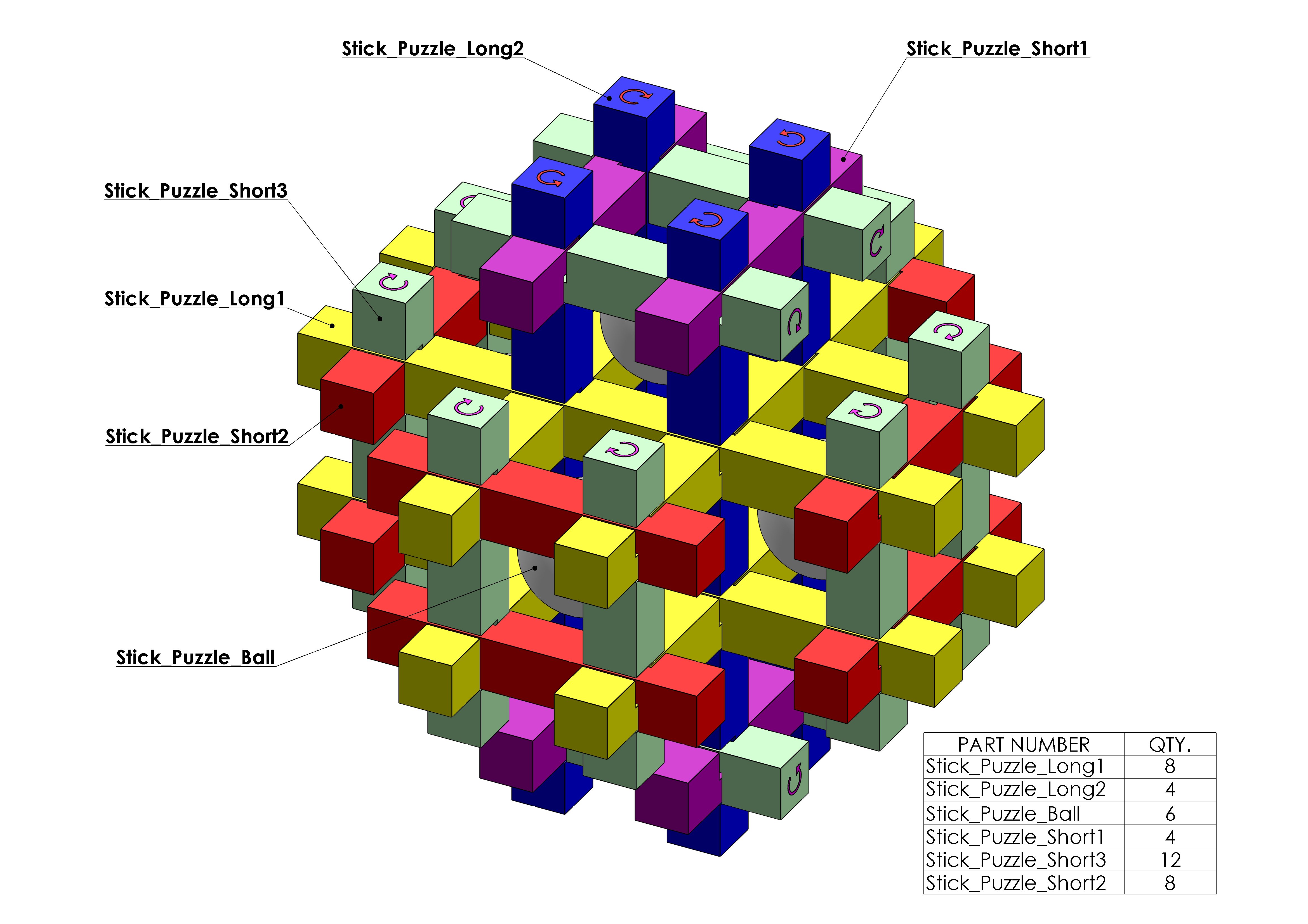Ball and Stick Puzzle