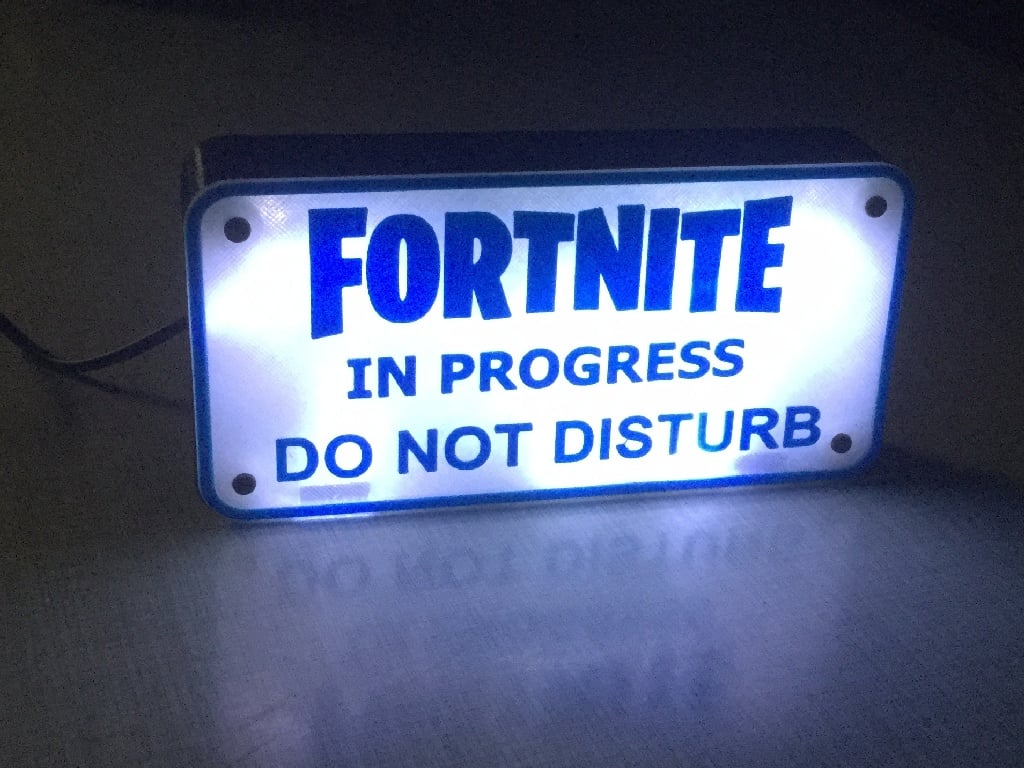 Makes Of Roblox Fortnite Light Sign By Geit De Thingiverse