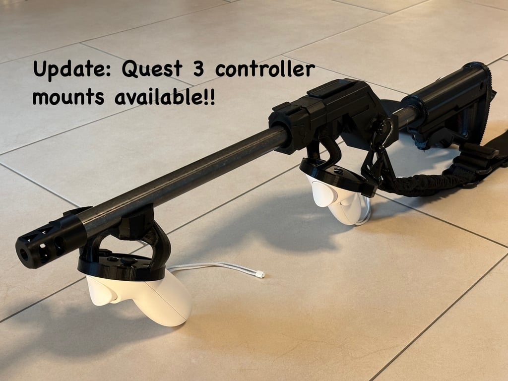 Magnetic Gunstock (Modified & Optimized) for Meta Quest 2 and 3
