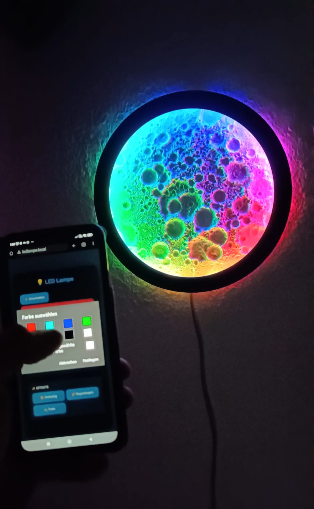 Illuminated Moon Wall Lamp (Small Version about ~240mm)