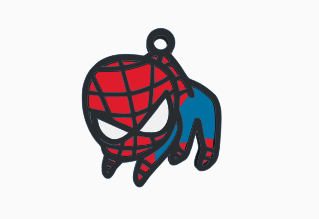 Spiderman Hanging Cute Multicolor Keychain