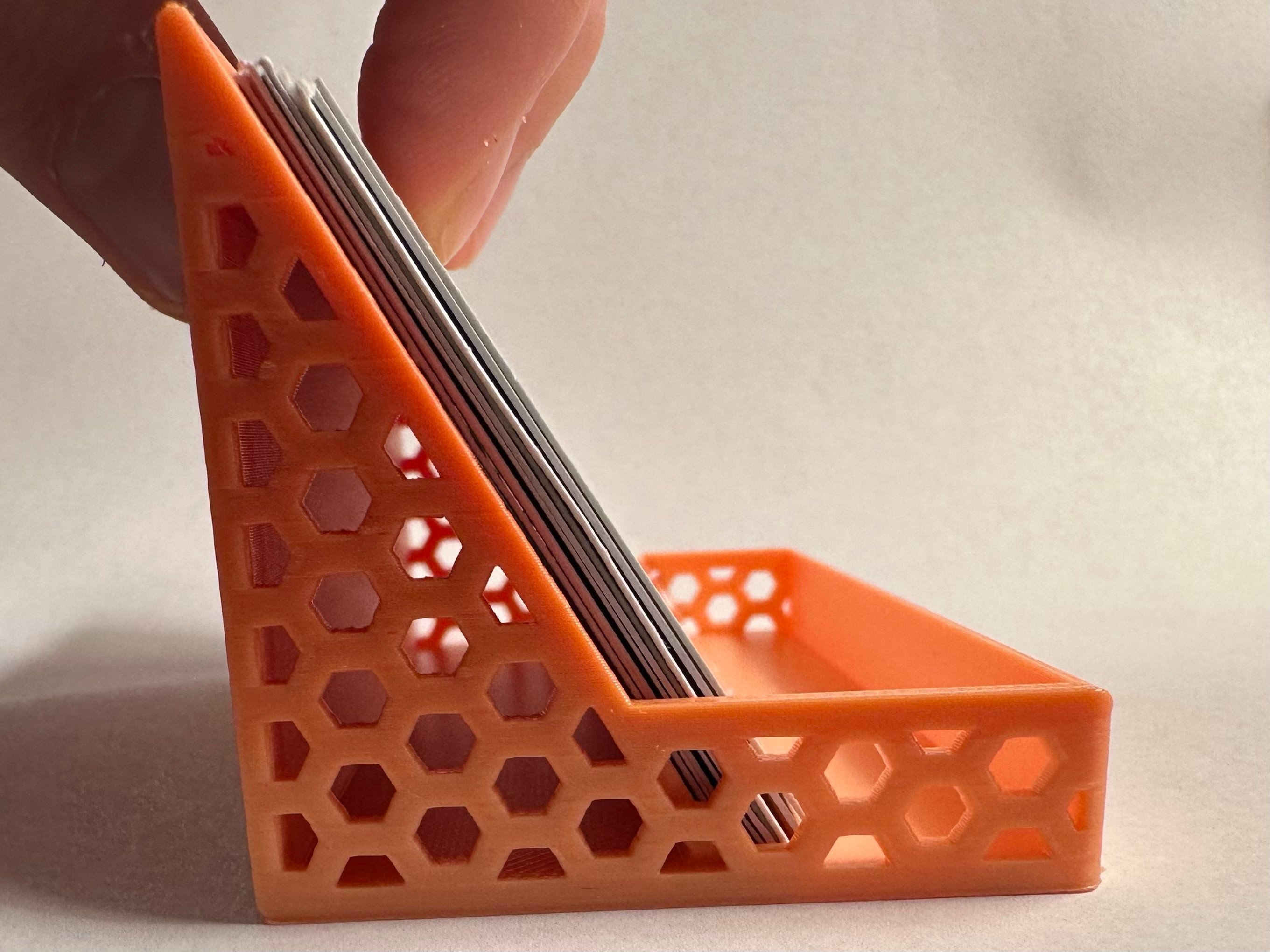 Business Card Holder with Honeycomb Pattern