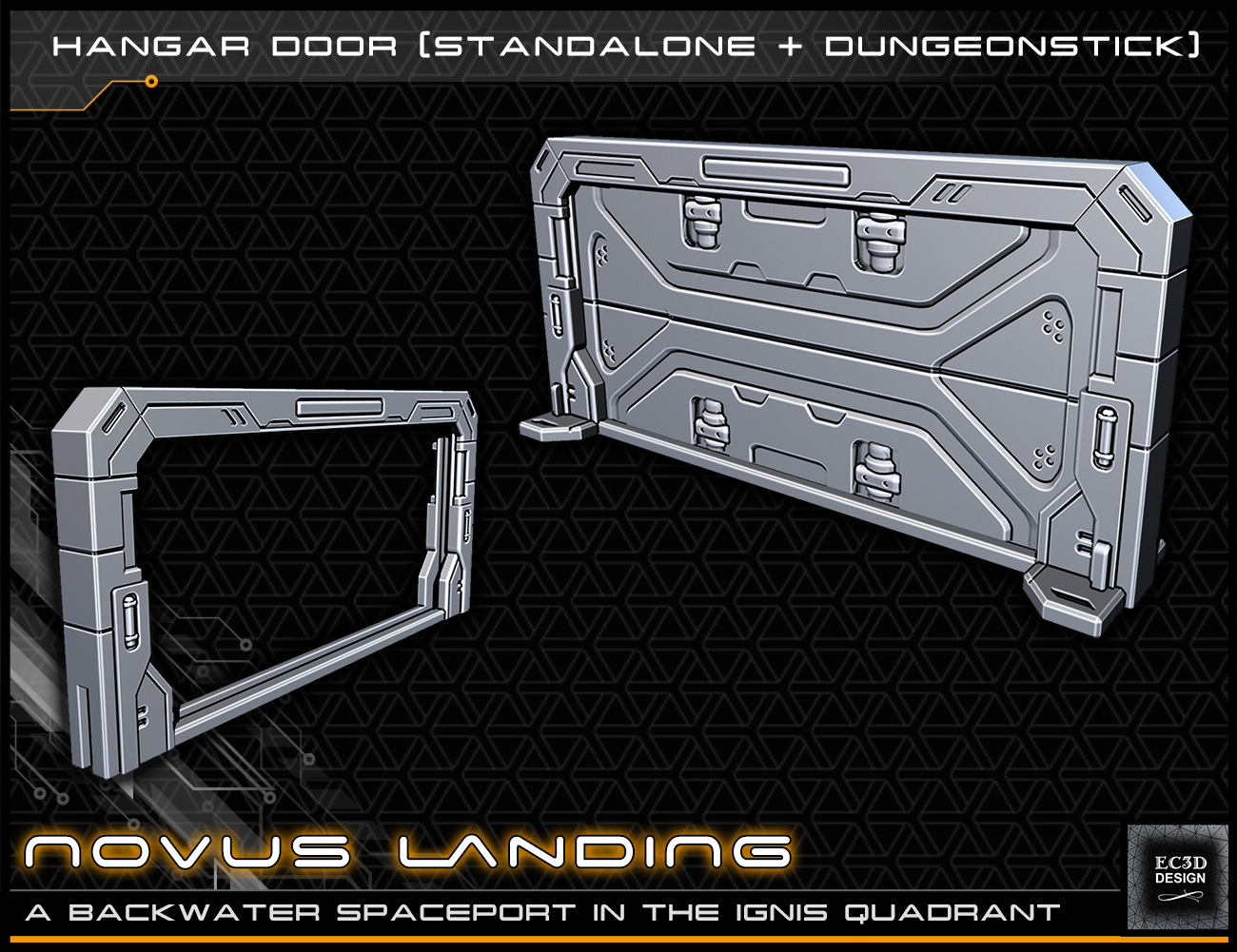 Hangar Door - 28-32mm Gaming - DungeonSticks