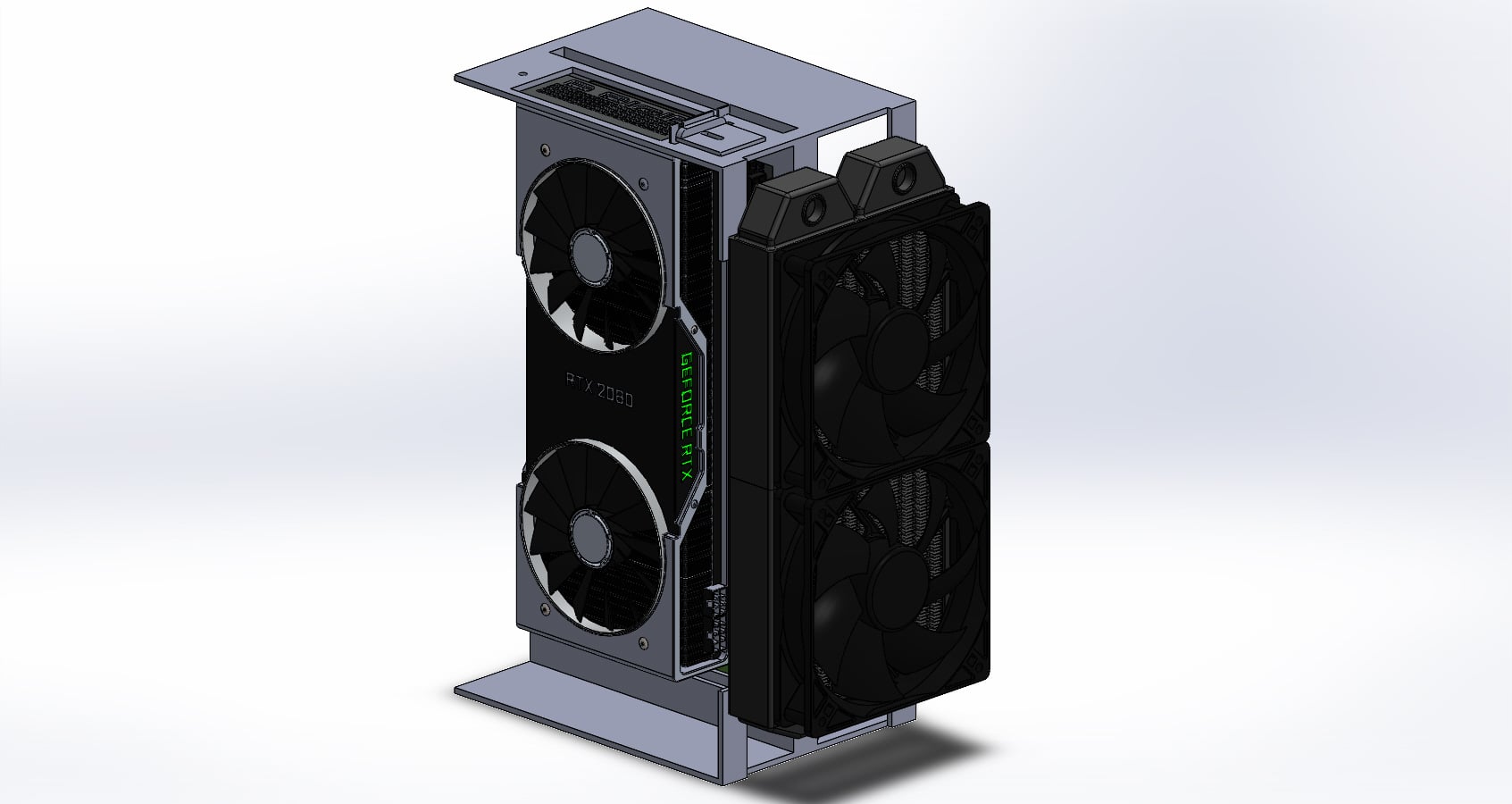 Vertical Open Frame ITX Case