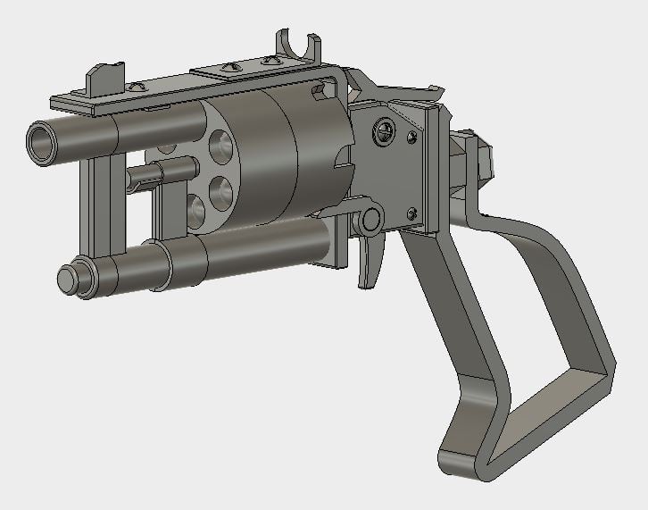 Fallout 4 pipe revolver with a few mods