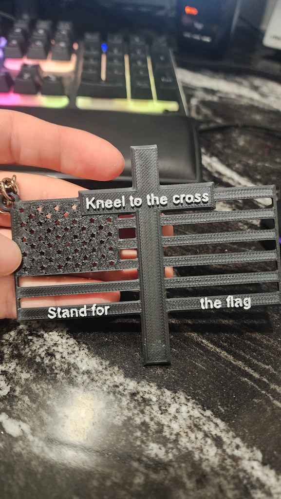 Stand for the flag, Kneel to the cross