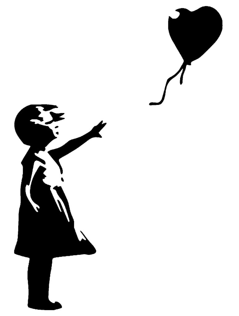 Banksy Balloon Girl stencil