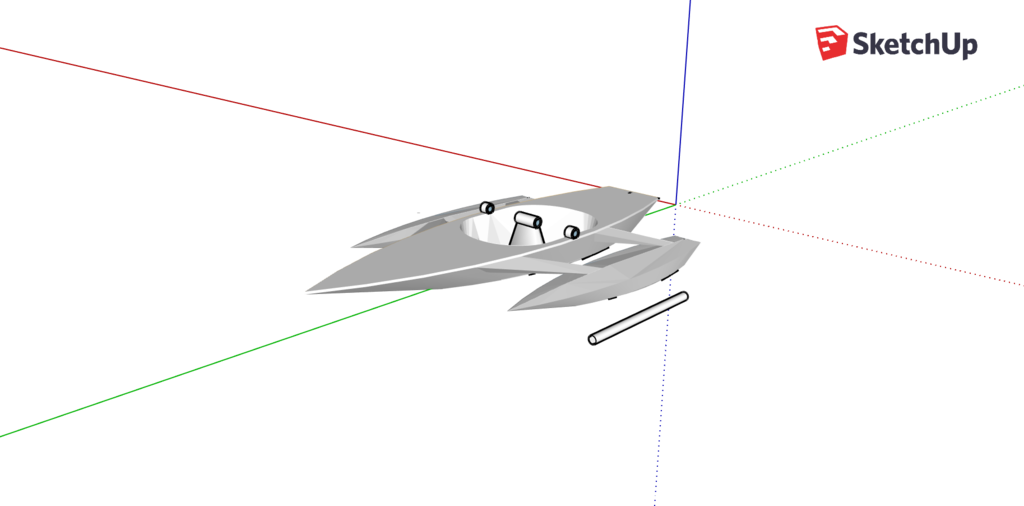 Amphibious Drone Boat Model