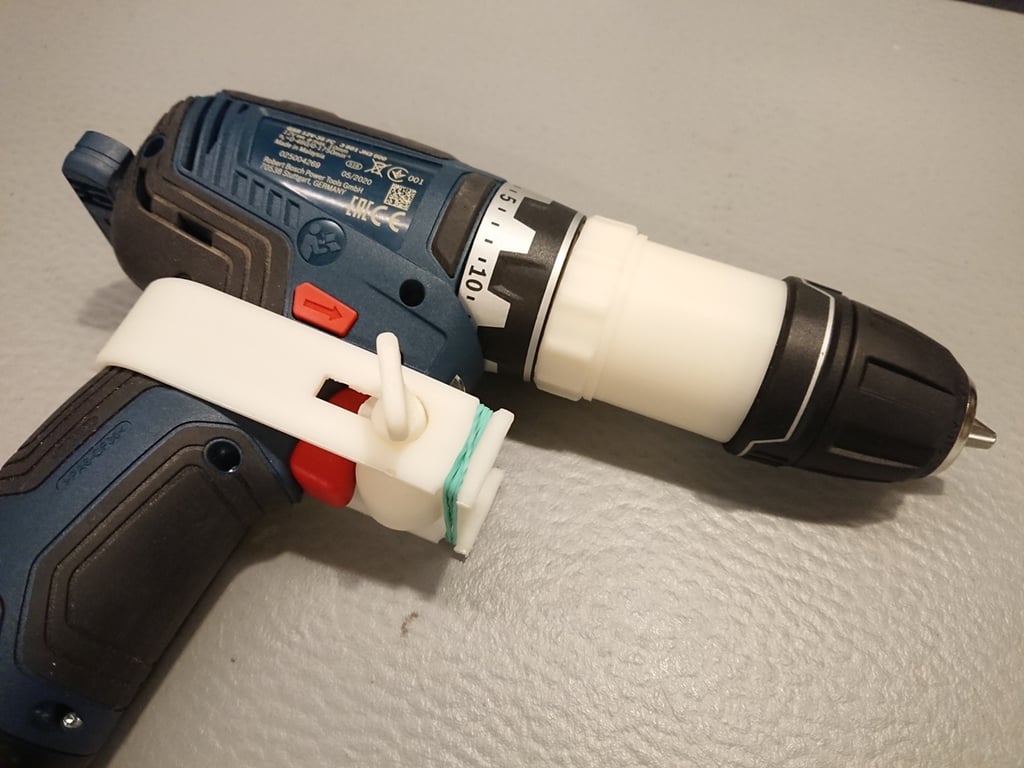 Drill trigger lock for Bosch GSR 12V