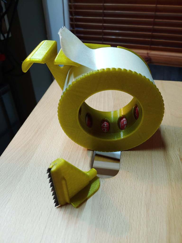 Saw blade adapter for packing tape dispenser