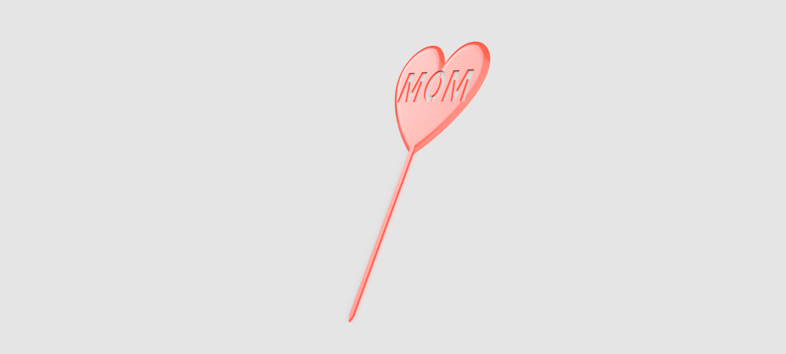 MOM heart with stand for dirt