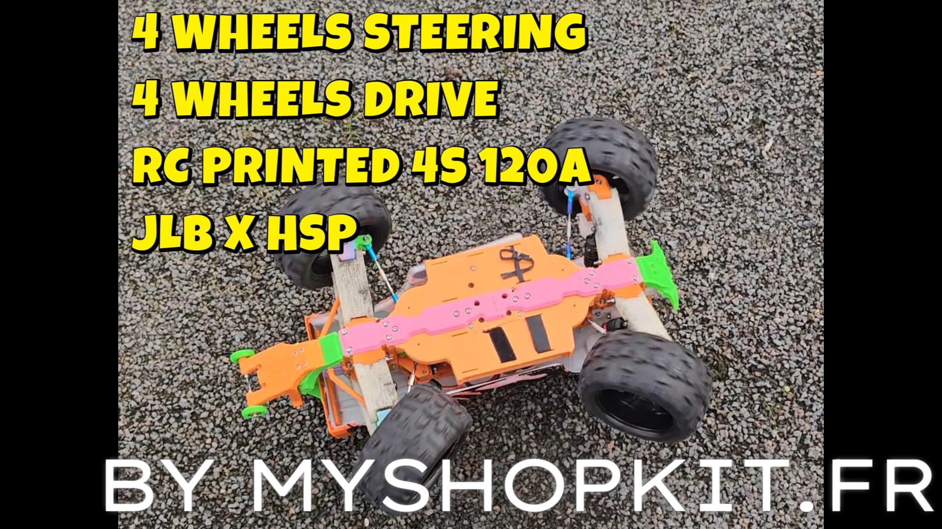 V5 JLB X HSP TRUGGY 1:8 4WS 4WD (4 WHEEL STEERING X CENTRAL DIFF) RC CAR FREE DEMO