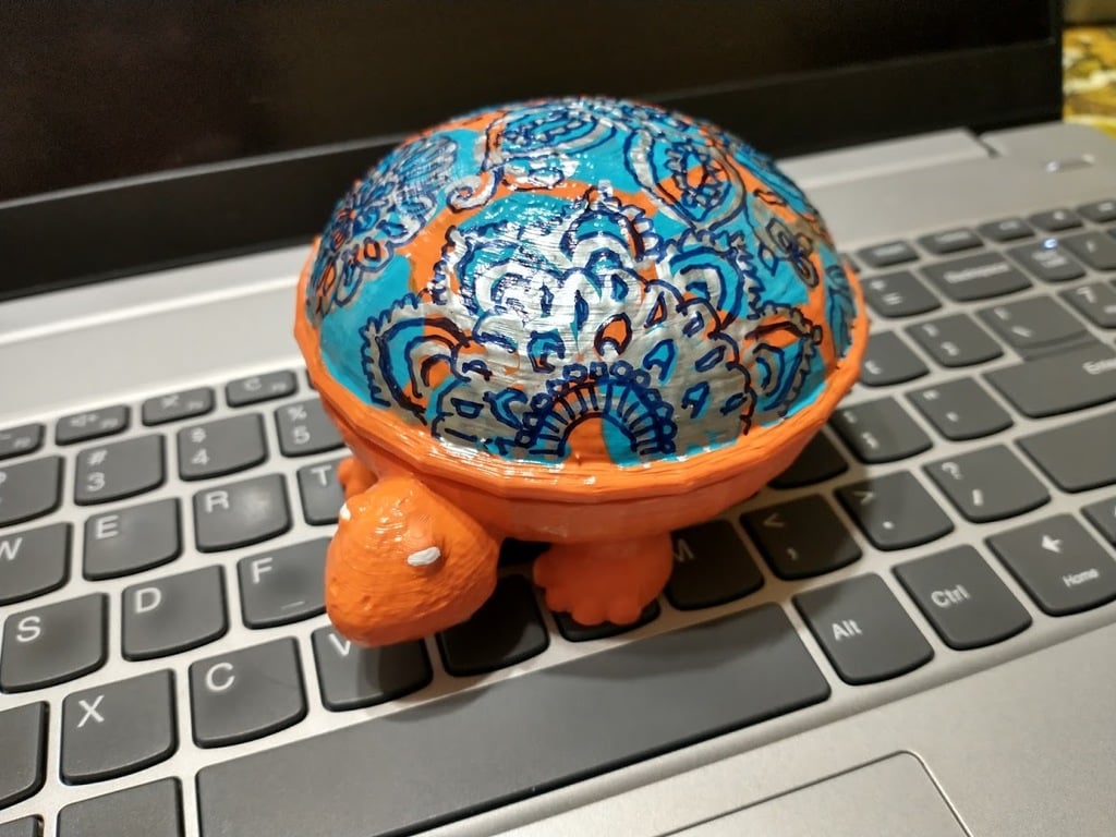 Footed Turtle Bowl with Lid
