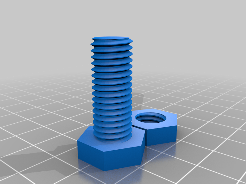 Threads, hexnuts, and hexbolts