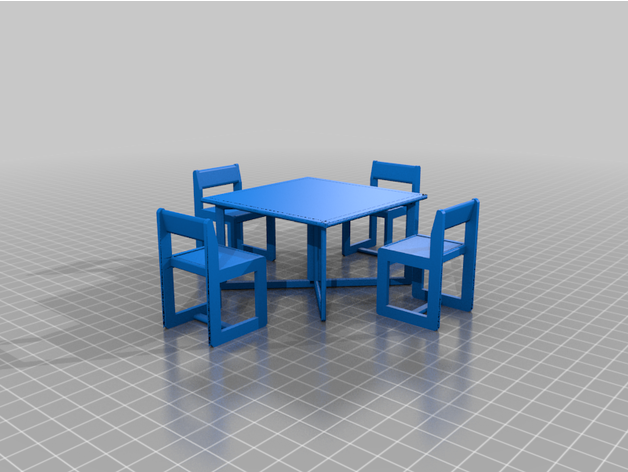FICHIER pour imprimante 3D : salon - bibliothèque - salle a manger  - Page 3 Featured_preview_Childrens_Table_and_Chair_Set
