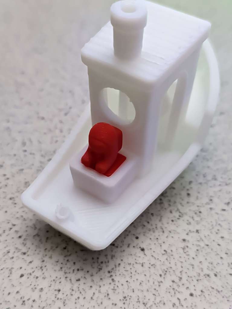 Among us sitting in 3Dbenchy boat