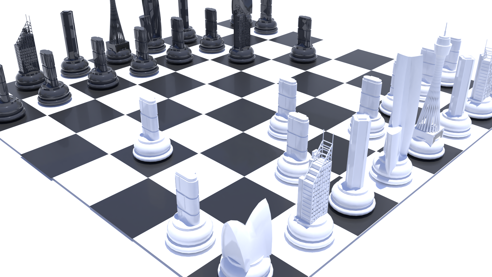 Sydney Australia Chess set (NO BOARD)