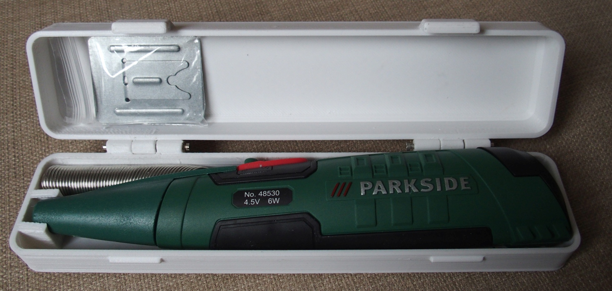 Lidl Parkside battery solder box
