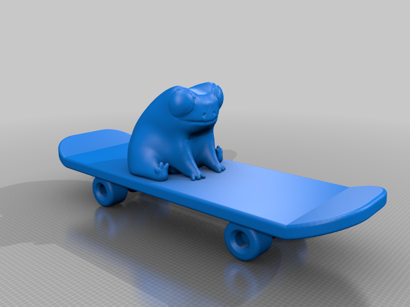 Fred the frog with skateboard