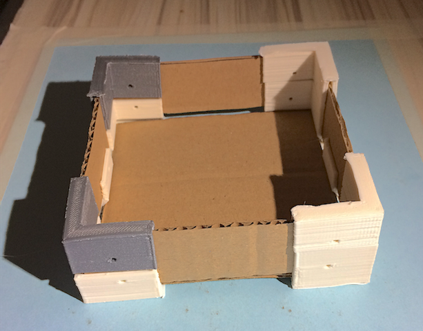 Small Parts cardboard-box corners