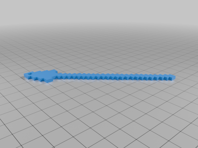 Simple Minecraft Spear Keychain