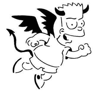 Devil Bart stencil