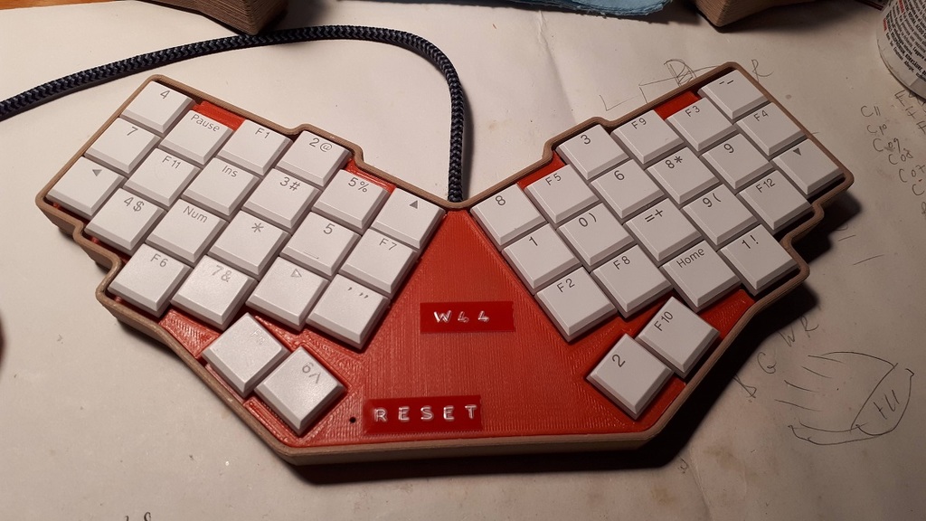 44 Key Keyboard 60 degrees (Kailh Choc switches)
