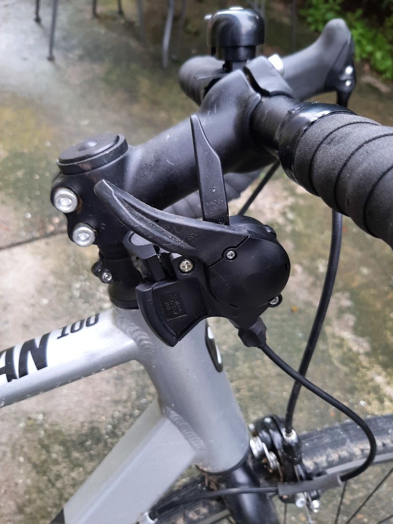 mount MTB shifter on road bike (35mm stem mount)