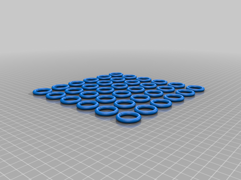 3D Printable Chain Mail Ring (Size 30mm 25mm 5mm)