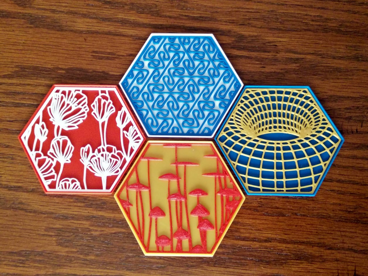 Two-Piece Stacking Hexagon Coaster