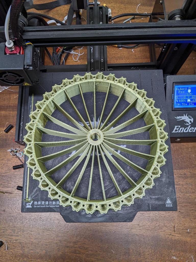 Easy to print customizable wheel