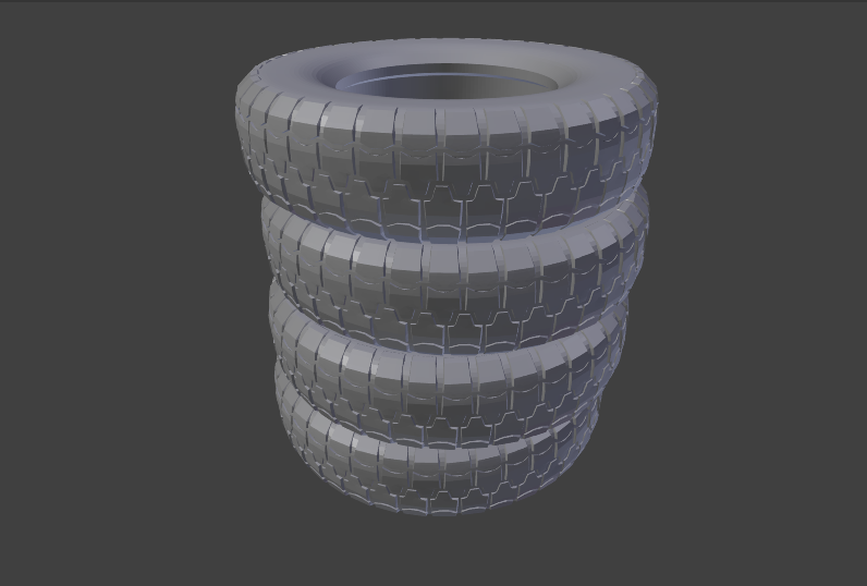Stack of Truck Tires