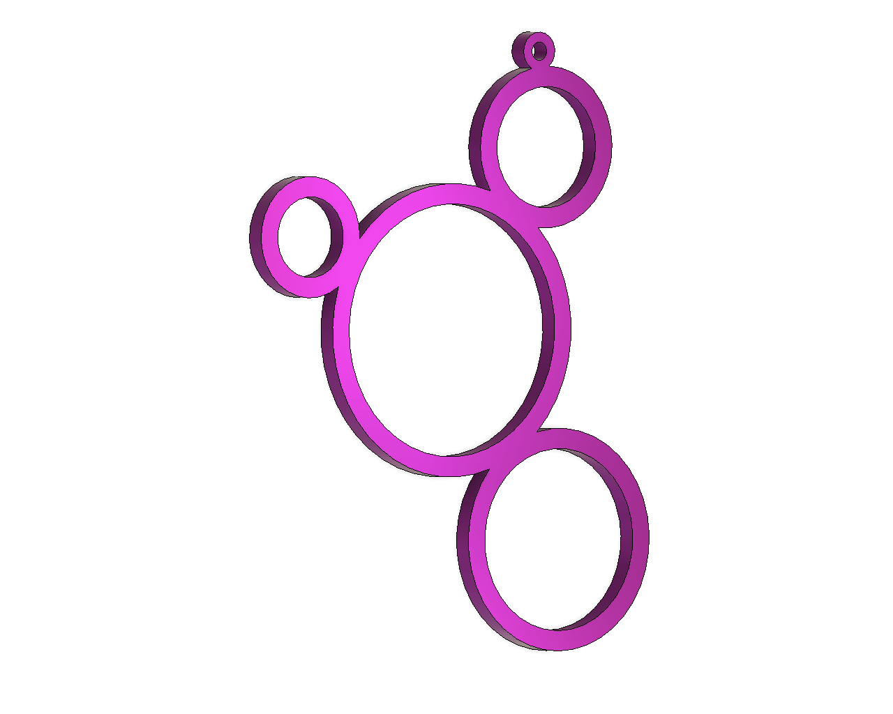 Circle earrings pendant