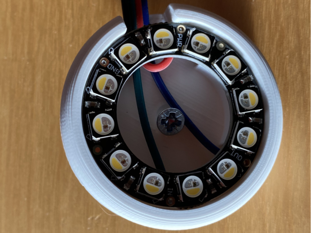 Neopixel ring 12 mount