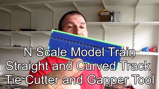 N Scale Model Train Straight and Curved Track Tie Cutter and Gapper Tool