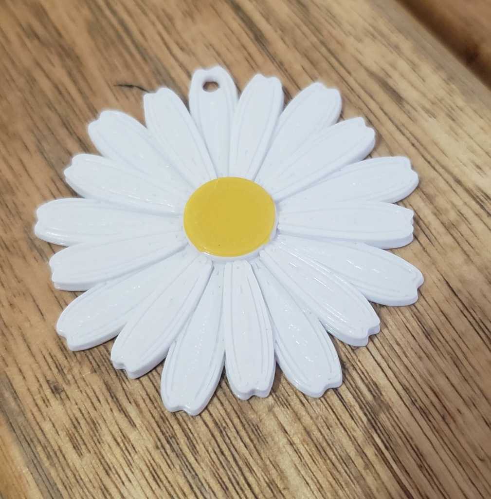 Daisy Flower Keychain