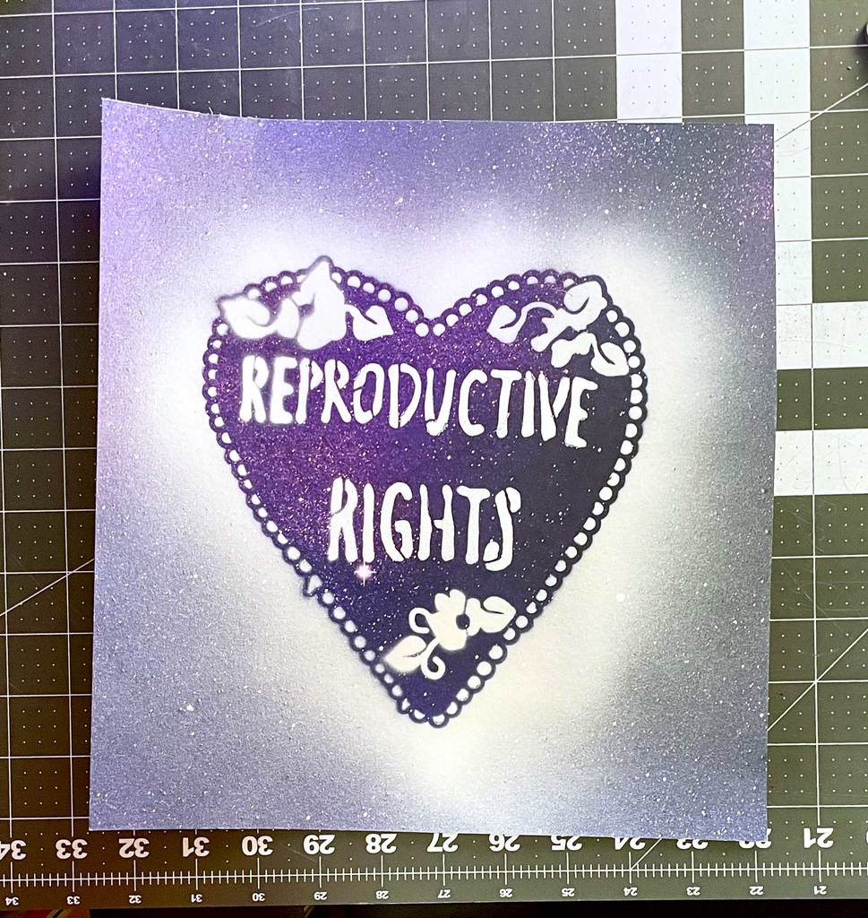 Reproductive Rights Heart Stencil (laser cut version)