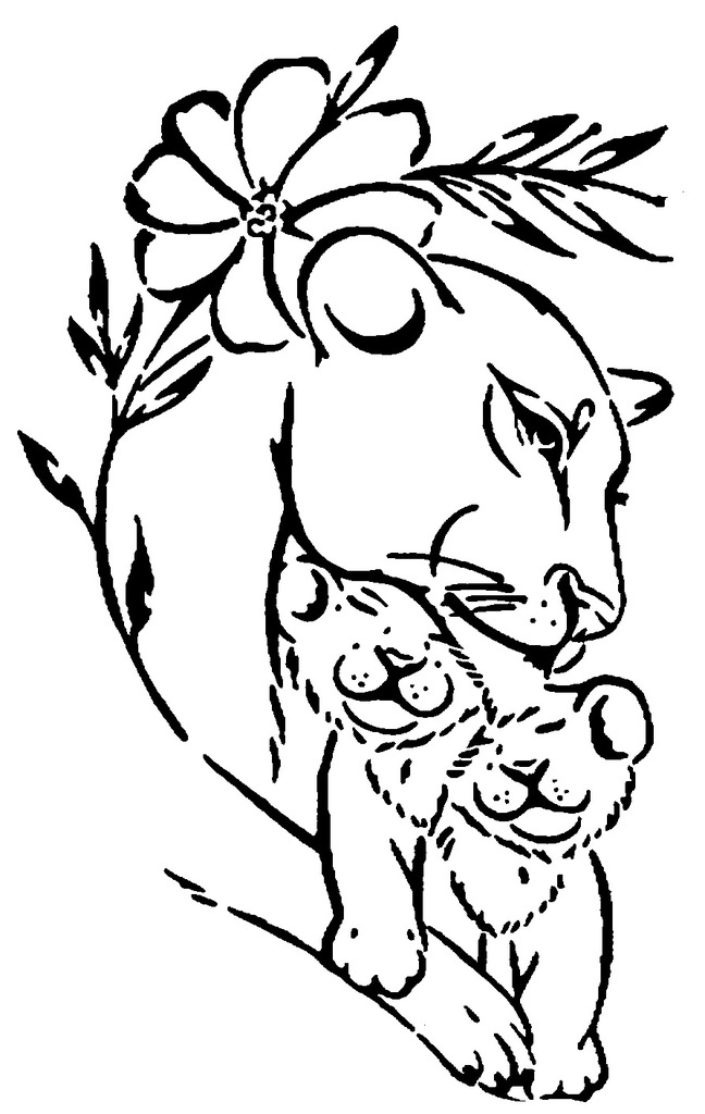 Lioness stencil 1