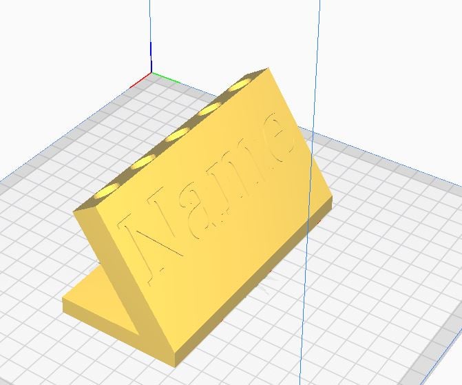 Pen Holder Desk Nameplate