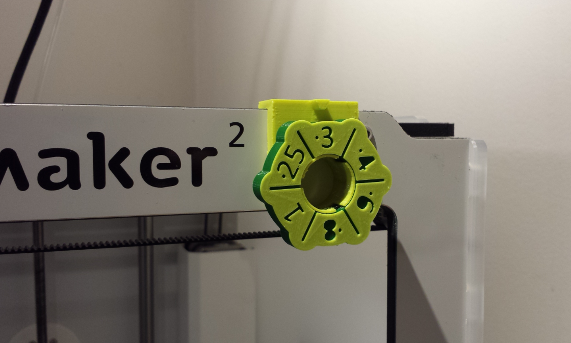 nozzle size memory support dial