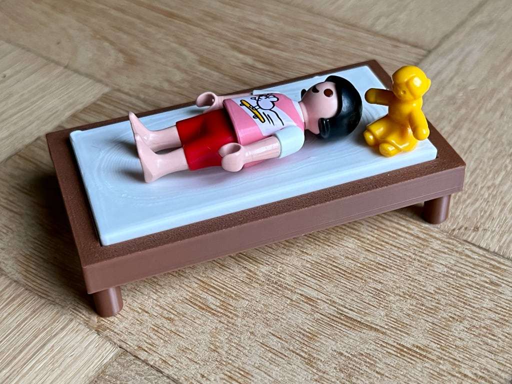 Print in Place Playmobil Compatible Bed and Mattress