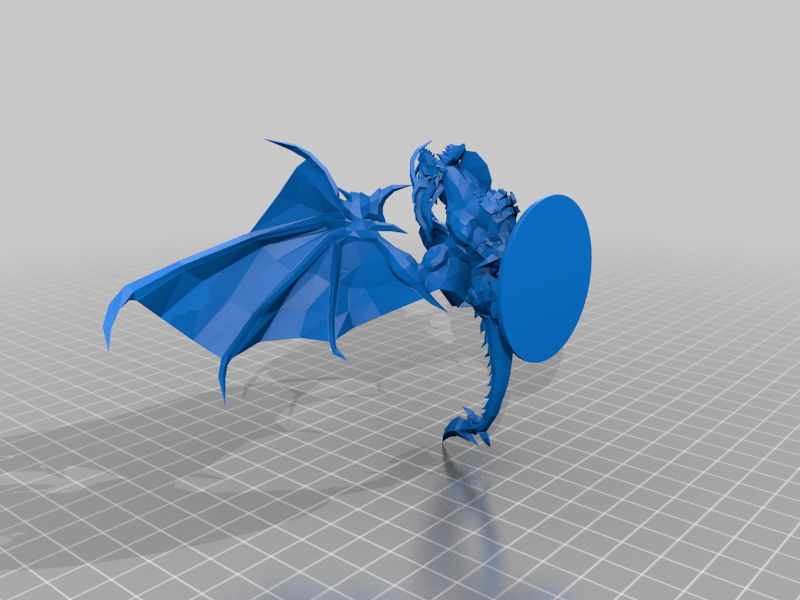 Low Poly Death Wing - With Base