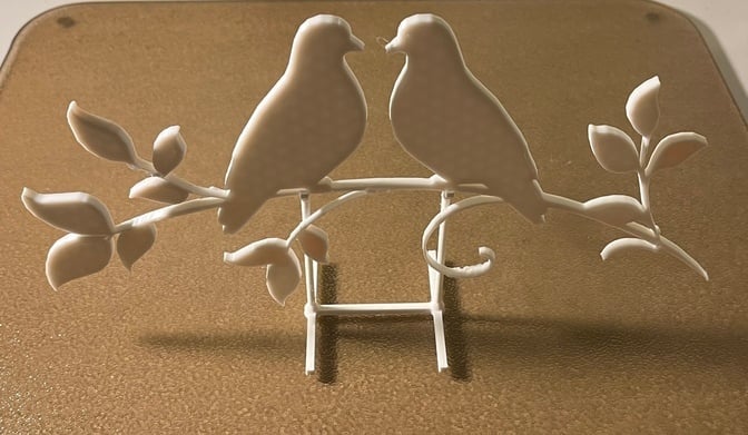 Table Stand for Love Birds 2D Wall Art 