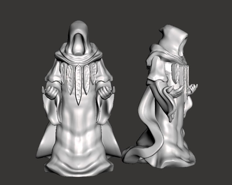 Guild Mage (with Sculptris dummy) (32mm scale)