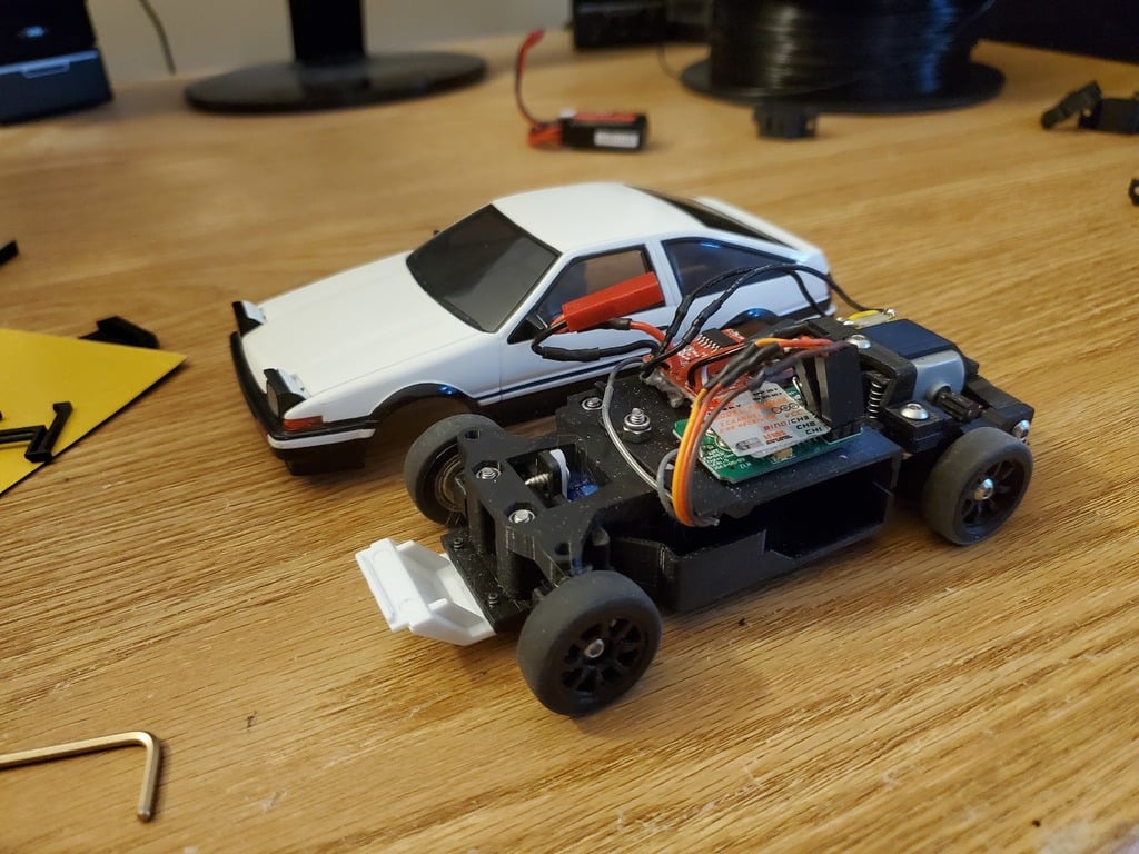 Fully Printed 1:28 RC Car Chassis (MINI-Z compatible)