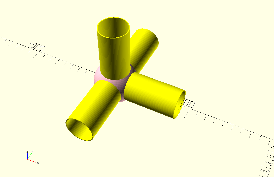 Mr Fix-it- multiconnector/ modular mount, pipe knee/U-bend - OpenScad CSV