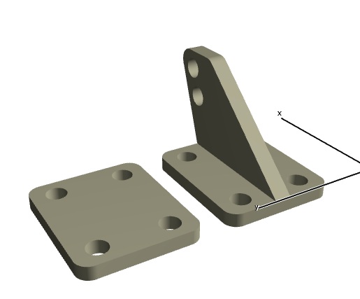 Control horn for remote control airplane.