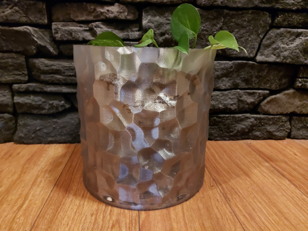 Cylindrical Vase Planter - Ice Style